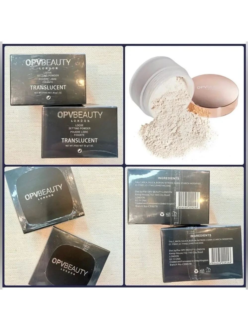 OPV Beauty London Translucent Loose Setting Powder 30g New 1 Box